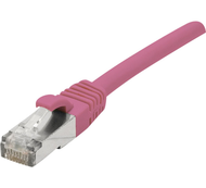 CORDON PATCH RJ45 S/FTP CAT 6a LSOH Snagless Rose 0,15m